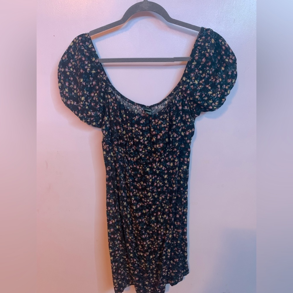 Wild Fable Black Flowered Dress
